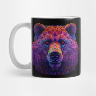 Neon Floral Bear Mug